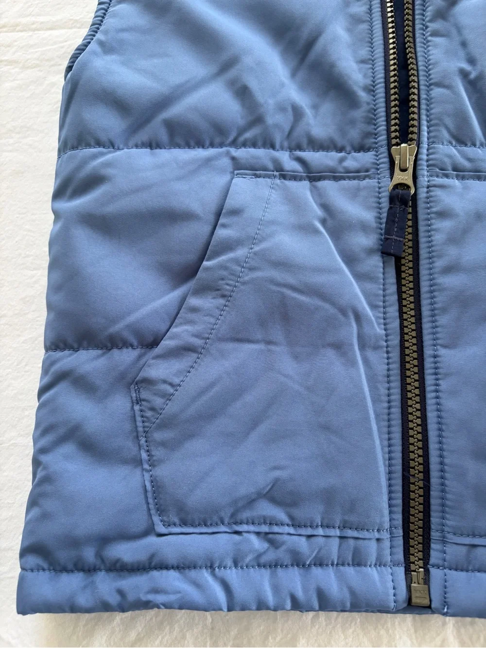 NWT OshKosh B'gosh Boys Size 7 Blue Two-Tone Colorblock Puffer Vest Jacket $38